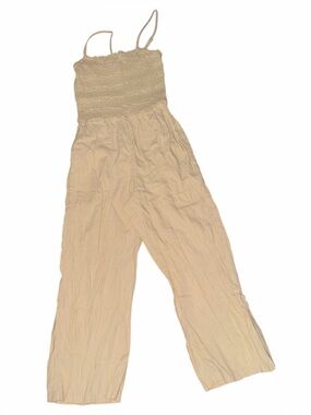 UNIVERSAL THREADS Beige Wide-Leg Jumpsuit, Size Small